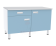 Стол лабораторный двухтумбовый с дверьми и ящиком СЛ-04-«МСК»